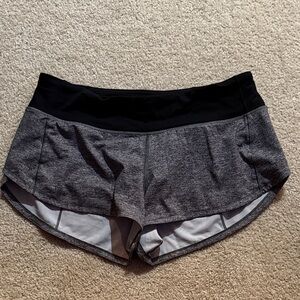 lululemon athletica Black and Gray Athletic Shorts